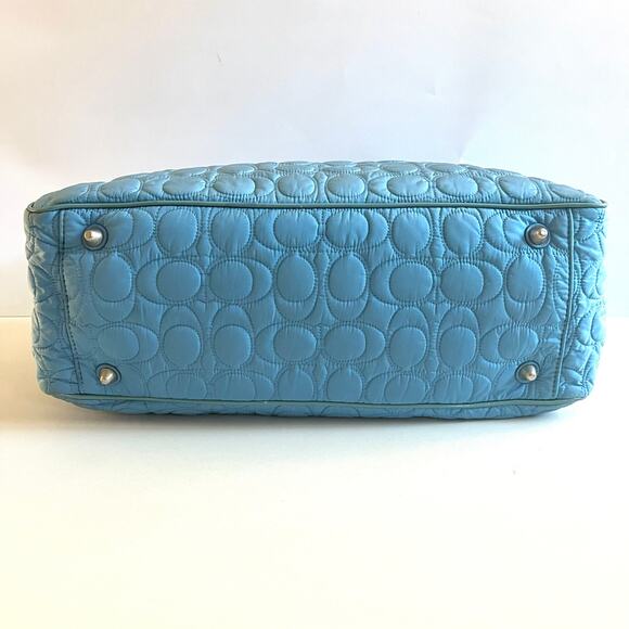 COACH VINTAGE Quilted Diaper Bag, Blue, Everyday Shoulder Bag - Picture 6 of 14